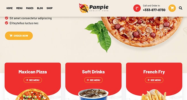 Mẫu web nhà hàng chuyên nghiệp